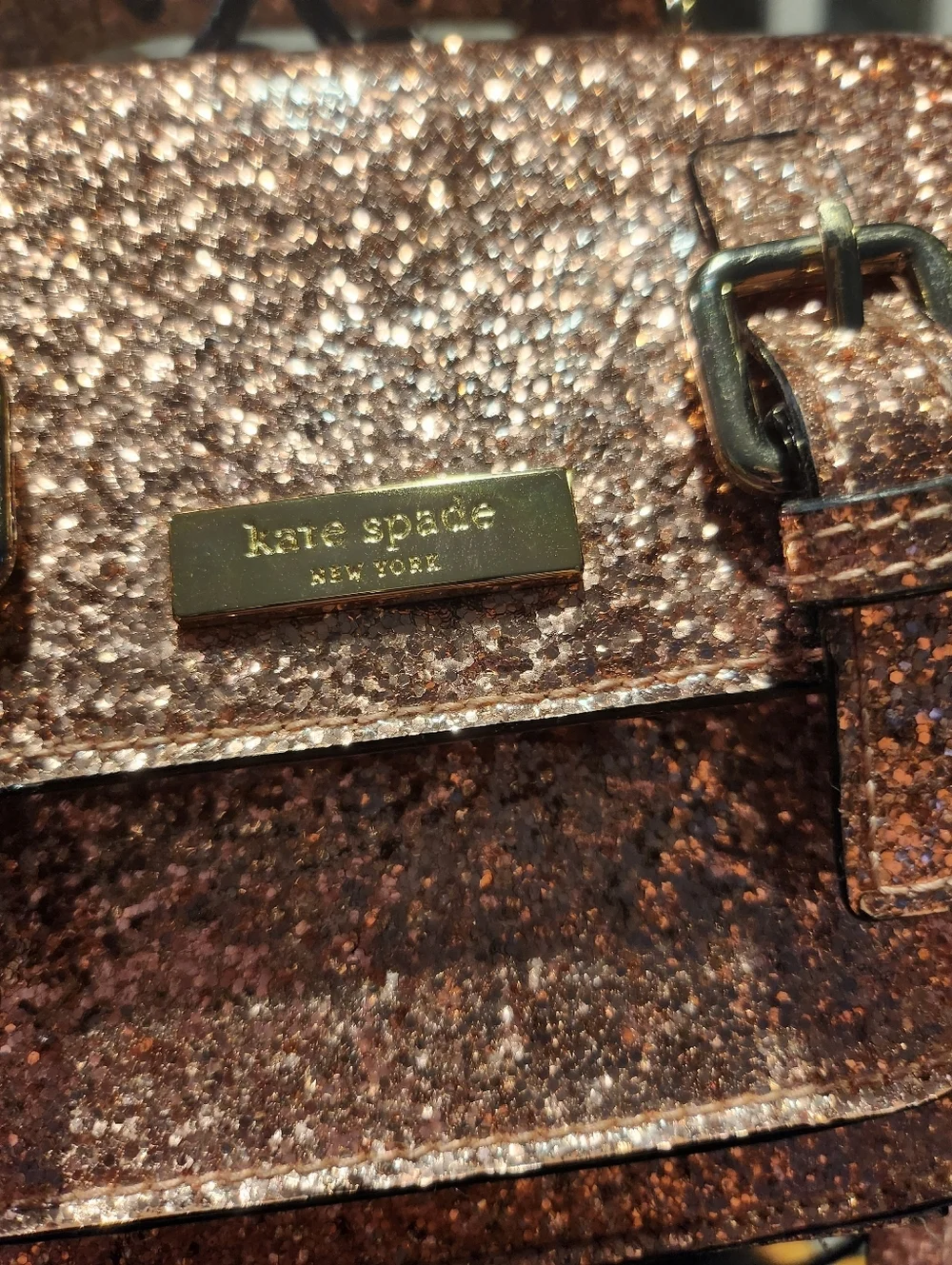 Kate Spade Girls Glitter Scout Crossbody Bag